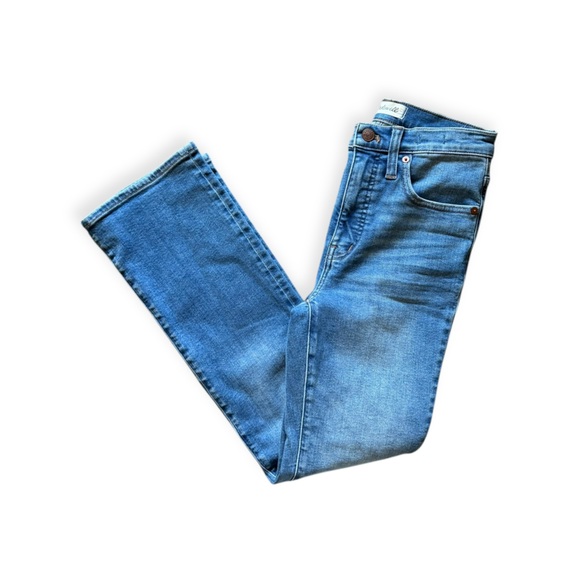 Madewell Straight leg Cali Demi boot denim jeans 24 - Picture 3 of 9